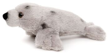 Peluche Phoque (pointillés gris) - 19 cm (longueur) - Mots clés : animal aquatique, phoque, peluche, peluche, peluche, peluche 2