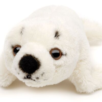 Peluche Phoque (blanc) - 19 cm (longueur) - Mots clés : animal aquatique, phoque, peluche, peluche, peluche, peluche