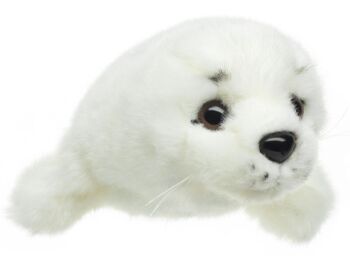 Bébé phoque du Groenland (blanc) - 21 cm (longueur) - Mots clés : animal aquatique, phoque, phoque, peluche, peluche, peluche, peluche 1