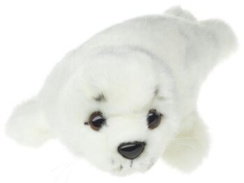 Bébé phoque du Groenland (blanc) - 21 cm (longueur) - Mots clés : animal aquatique, phoque, phoque, peluche, peluche, peluche, peluche 2