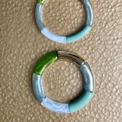 "LUNA 3" - Éclat Lunaire dans un Bracelet Tube en Acrylique par Mad Collector
