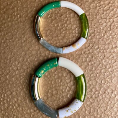 „LUNA 4“ – Mondstrahlung in einem Acrylschlauch-Armband von Mad Collector