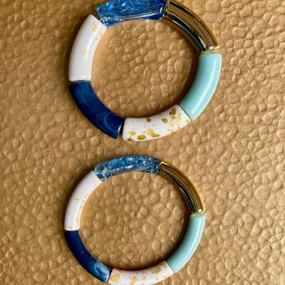 "LUNA 10" - Lunar Radiance in an Acrylic Tube Bracelet by Mad Collector