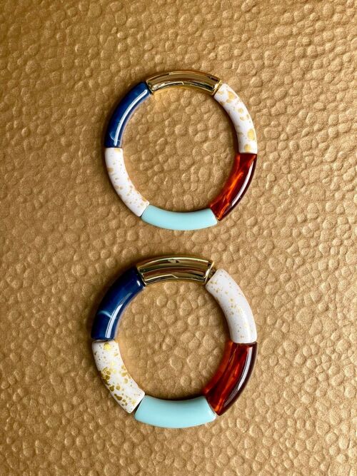 "LUNA 9" - Éclat Lunaire dans un Bracelet Tube en Acrylique par Mad Collector