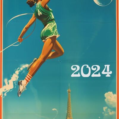 8 affiches retro-futur inspirées des jeux olympiques 2024