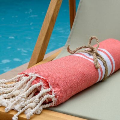 Fouta Auténtica coral