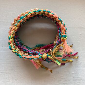 Lots of 5 Hand-Braided Boho Bracelets - Unique Piece 2