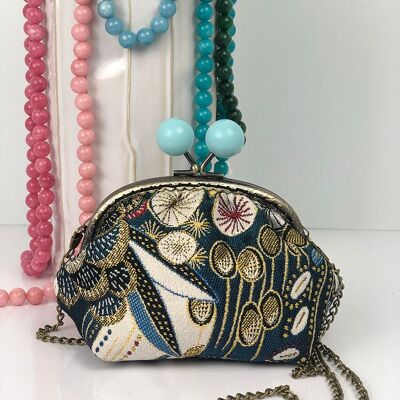 Small retro style purse in French jacquard