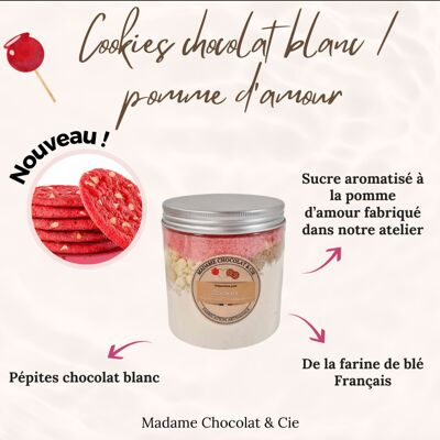 Manzana de caramelo / galleta de chocolate blanco
