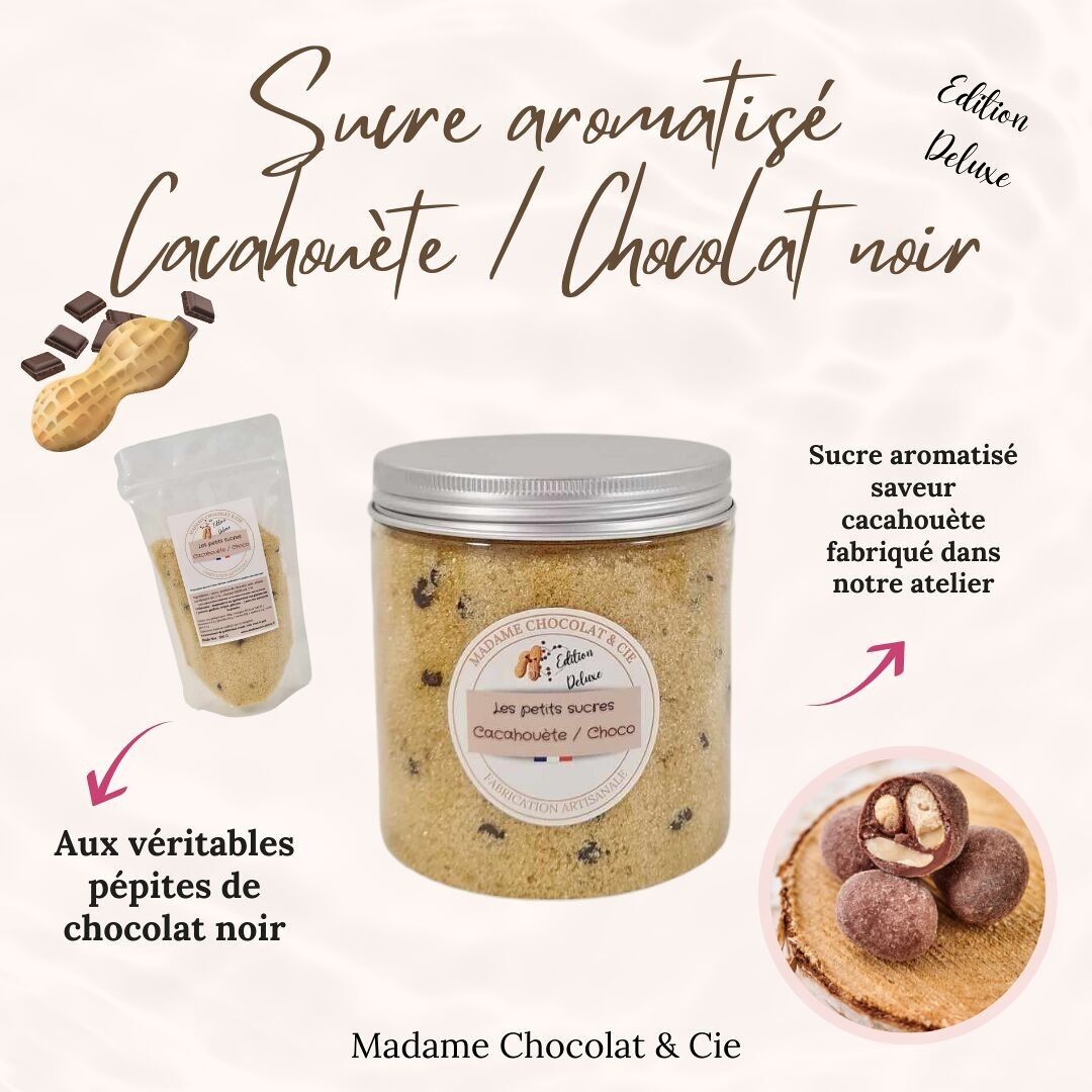 Zucchero aromatizzato – Arachidi / Cioccolato stile Snickers –