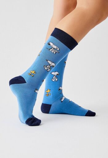 BeSnoopy Bleu Clair - Chaussettes 100% Coton Bio 3