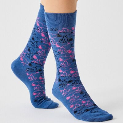 BeSnoopy Endless Blue - Chaussettes 100% coton biologique