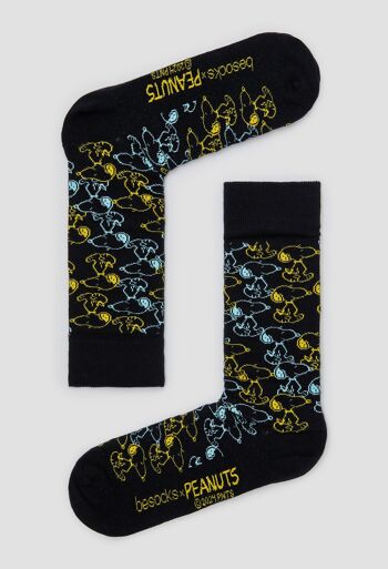 BeSnoopy Endless Black - Chaussettes 100% coton biologique 1