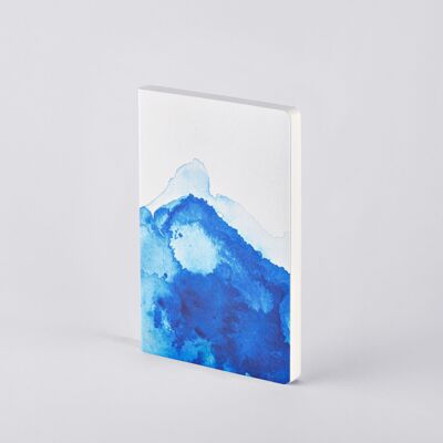 Wild Raindrops - Notebook Flow M - | nuuna notebook A5 | 3.5 mm dot grid | 176 numbered pages | 120g Premium Paper | Jeans label material | sustainably produced in Germany
