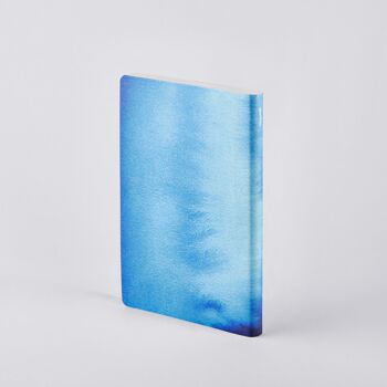 Blue Lake - Carnet Flow M - | carnet nuuna A5 | Grille de points de 3,5 mm | 176 pages numérotées | Papier de qualité supérieure 120 g | Matériel d'étiquette de jeans | produit de manière durable en Allemagne 2