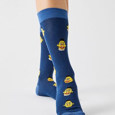 BeSesameStreet Epi Bleu - Chaussettes 100% Coton Biologique