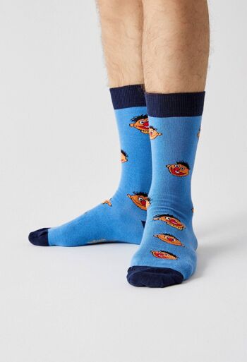 BeSesameStreet Epi Blue - 100% Organic Cotton Socks 2