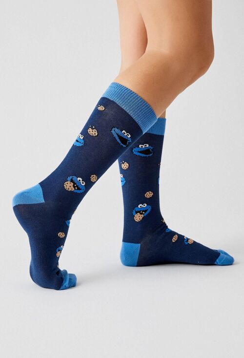 BeSesameStreet Cookie Monster - 100% Organic Cotton Socks