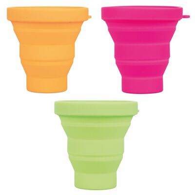 Gobelet pliable avec couvercle en silicone, Utili