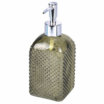 Distributeur de savon liquide 500 ml en verre, décor relief, Impérial 3