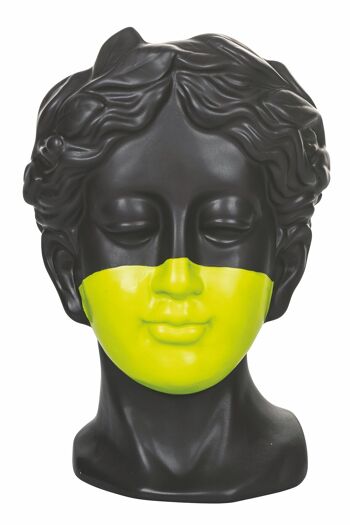Porte-vase visage en céramique h.21 cm, Vis à Vis 2