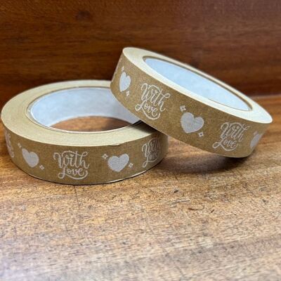 With Love Biodegradable Paper Tape 24mm x 50m
