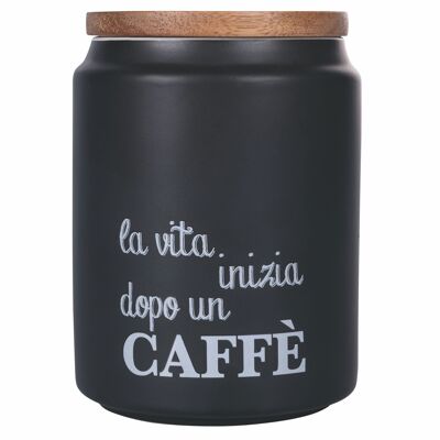 850 ml stoneware coffee jar with bamboo lid, Ideas