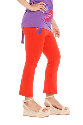 Pantalon droit rouge PANTALON DROIT COULEUR ROUGE BANARA 2