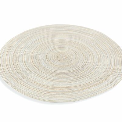 White round placemat, circular pattern Ø 38 cm, Savage