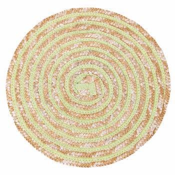 Set de table rond à texture spirale, Spiral Greenery 2