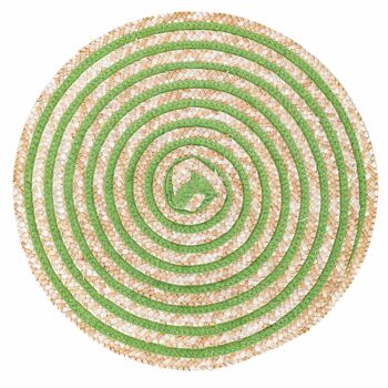 Set de table rond à texture spirale, Spiral Greenery 3