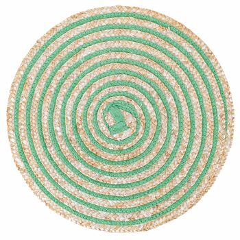 Set de table rond à texture spirale, Spiral Greenery 6