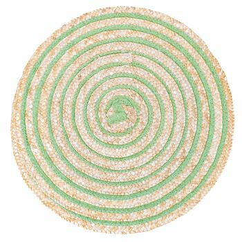Set de table rond à texture spirale, Spiral Greenery 7