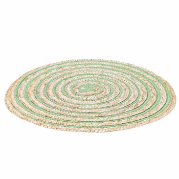 Set de table rond à texture spirale, Spiral Greenery 9