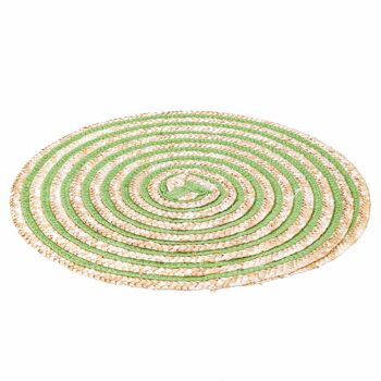 Set de table rond à texture spirale, Spiral Greenery 12