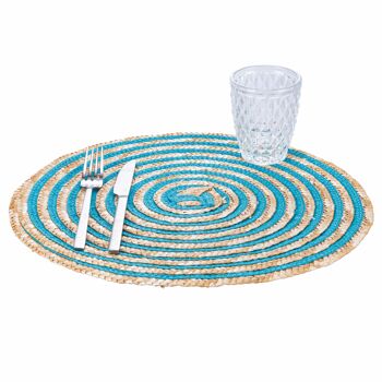 Set de table rond à texture spirale, Spiral Greenery 14