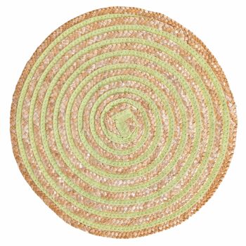 Set de table rond 38 cm texture spirale, Spiral Greenery 2