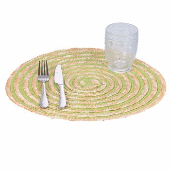 Set de table rond 38 cm texture spirale, Spiral Greenery 14