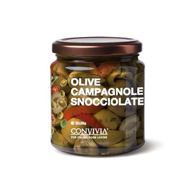 Olives de campagne dénoyautées 280g