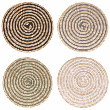 Set de table rond avec texture spirale, Spiral Stones 1