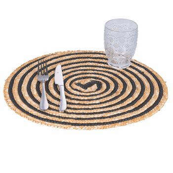 Set de table rond avec texture spirale, Spiral Stones 14