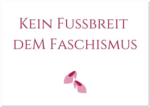 Postkarte "Kein Fußbreit dem Faschismus"