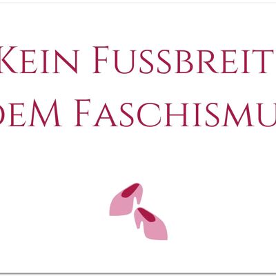 Postkarte "Kein Fußbreit dem Faschismus"