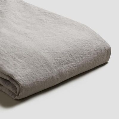 Dove Grey Linen Single Duvet Cover Set