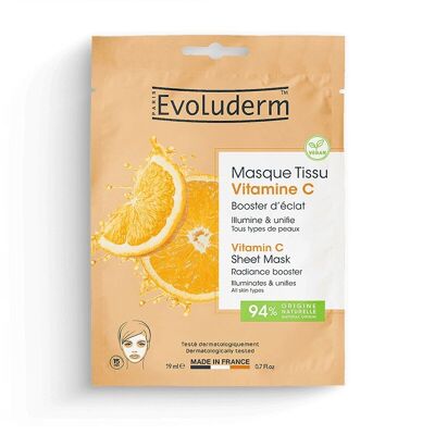 Maschera in tessuto alla vitamina C potenziatore di luminosità