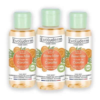 Set of 3 Healthy Glow Beauty Oils with Carrot Oil