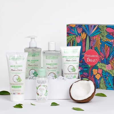 Coconut Rain Body & Hair Detox Box + Free Hair Brush