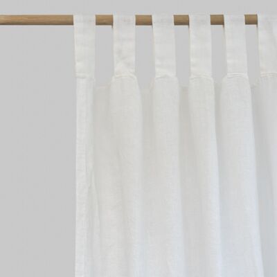 White Linen Curtains (Pair) - 122 x 215 cm
