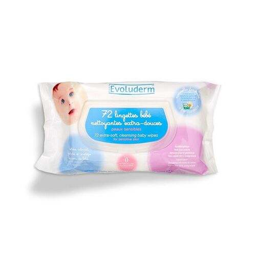 72 Lingettes Bébé Nettoyantes Extra-Douces