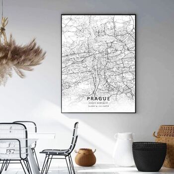 Affiches cartes villes du monde - Poster pour décoration d'intérieur 21